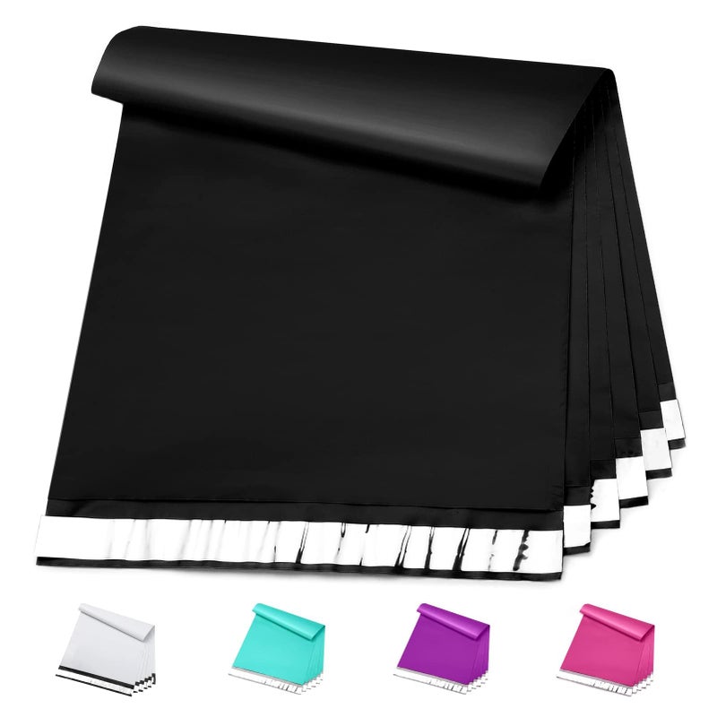 Metronic Black Poly Mailers 14.5x19 Large 100 Pack Self-Seal Shipping Bags, Packaging Envelopes for Small Business, Boutique, Clothing - Image 1